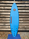 Liquid Shredder FSE 6' blue high-performance beginner surfboard soft top.